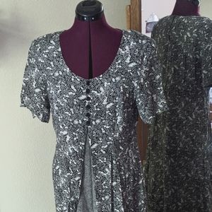 Brett Alixander Split Maxi Dress Butterfly Print 90s Grunge